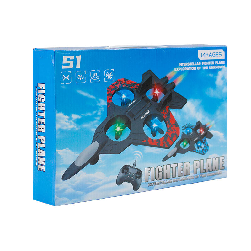 2.4GHz RC Starfighter Jet Drone - Remote Control Fighter Plane with LED Lights, 360° Flip Stunt Roll, and Durable EPP Foam Body for Kids & Adults