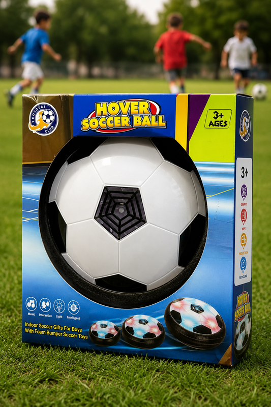 Hover Soccer Ball Toy - Rechargeable LED Light Indoor Soccer Disk with Foam Bumper
