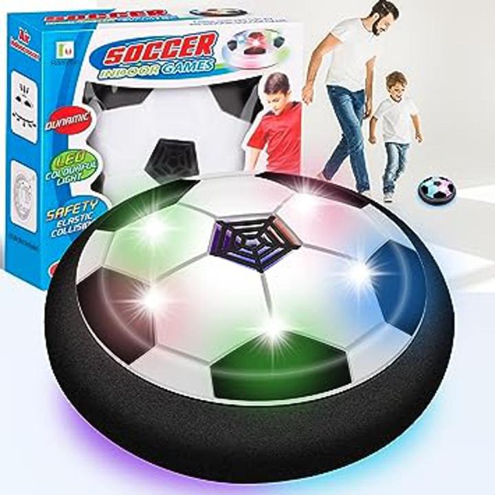 Hover Soccer Ball Toy - Rechargeable LED Light Indoor Soccer Disk with Foam Bumper